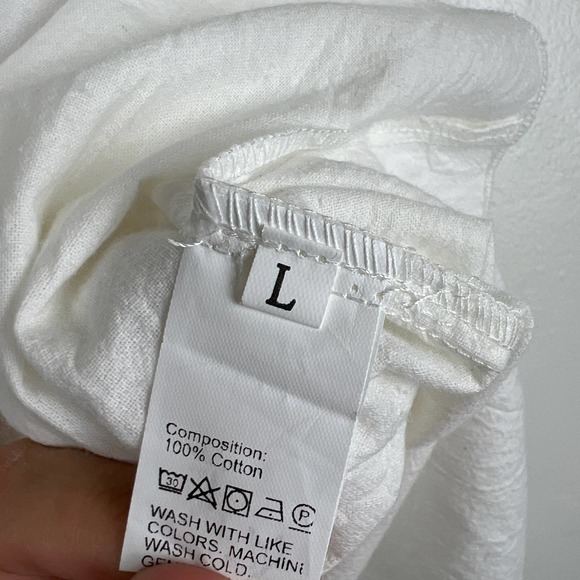 Floral Embroidered Ruffle Sleeve Blouse Size L - Picture 5 of 5